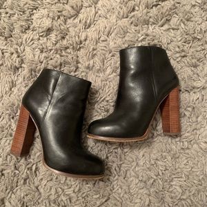 Vince Camuto Black Leather Booties